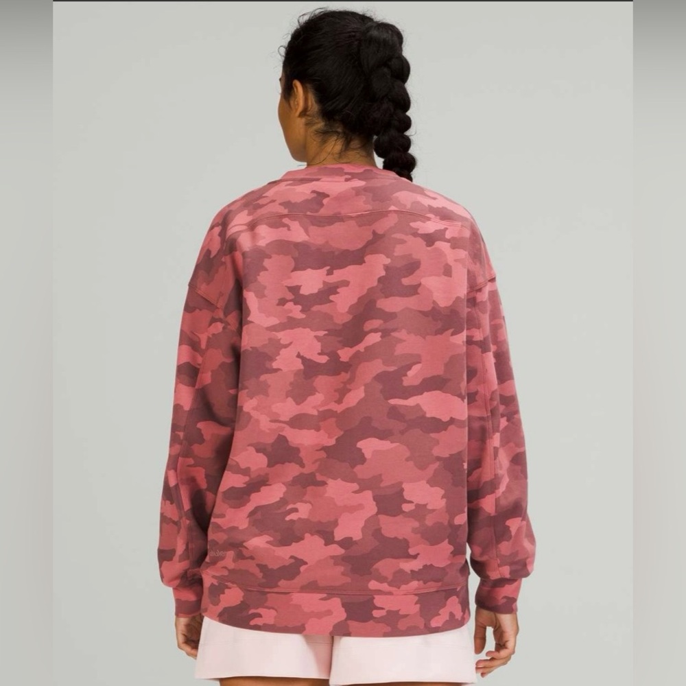 Lululemon Perfectly Oversized Crew- EUC- Heritage 365 Camo Brier Rose - Picture 3 of 8